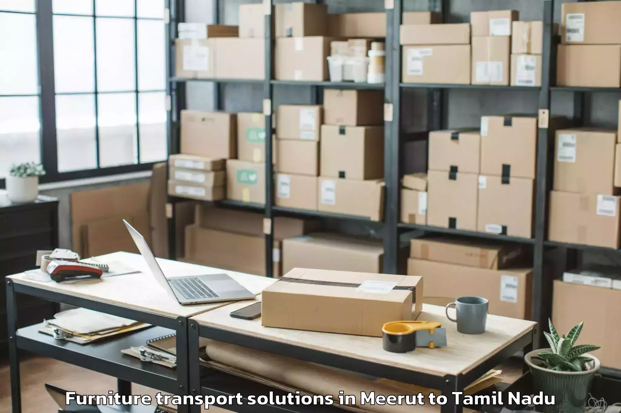 Professional Meerut to Paramathi Velur Furniture Transport Solutions